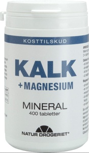 Kalk + magnesium - 400 tabletter produktbillede