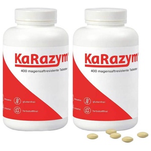 Karazym magensaftresistente Tabletten, 2x400 St Tabletten magensaftresistent Produktbild