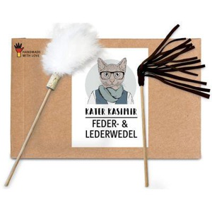 Kater Kasimir Federwedel für Katzen mit einer echten Straußenfeder Produktbild