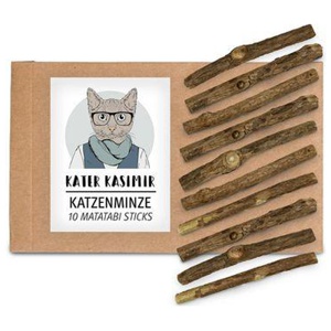 Kater Kasimir Katzenminze Sticks (Matatabi-Kausticks) Katzenminze Spielzeug, Katzen Kauhölzer, Sticks für Katzen Zahnpflege Produktbild