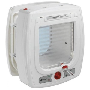 Kattlucka Swing Microchip Vit produkt bild