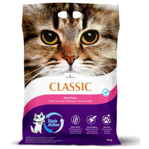 Ekonomipack: Extreme Classic kattsand till lågpris 2 x 14 kg - Babypuderdoft produkt bild