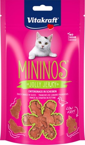 Katzenleckerli mit Ente, Mininos jolly jerky, 40 g Produktbild