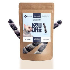 KAUDAS Fischhaut Fit-Knusper Riegel 2x50 g Produktbild