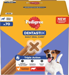 Kausnack Hund Zahnpflege DentaStix für kleine Hunde, Multipack (10x7 Stück), 1,1 kg Produktbild