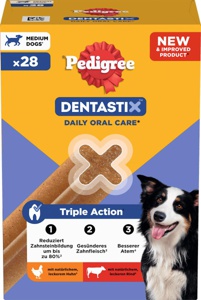 Kausnack Hund Zahnpflege DentaStix für mittelgroße Hunde, Multipack (28 Stück), 720 g Produktbild