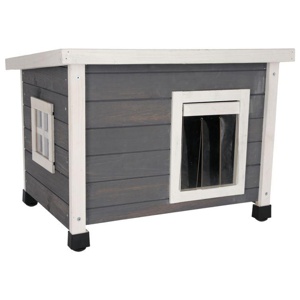 Kerbl Pet Katzenhaus Rustica, weiß / grau Produktbild