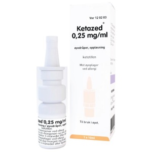 Ketazed 0,25 mg/ml øyedråper, 10 ml produktbilde