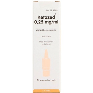 Ketazed Øjendråber 0,25 mg/ml 10 ml produktbillede