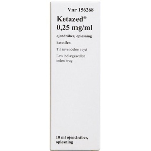 Ketazed øjendråber 0,25 mg/ml produktbillede