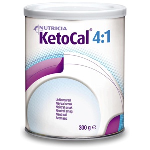 KetoCal 4:1 spesialernæring pulver nøytral 300 g produktbilde