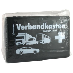 KFZ-VERBANDKASTEN KU m.Füll.Stand.DIN13164 schwarz Produktbild
