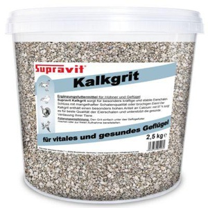 Supravit Kalkgrit für Hühner I Futterkalk Ergänzungsfutter für Hühner, Wachteln, Enten & anderes Legegeflügel I hoher Anteil an Calcium für Starke Eierschalen und eine gesunde Verdauung Produktbild