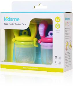 Kidsme Food Feeder Lavendel/Lime 4m+ & 6m+, 2 st produkt bild