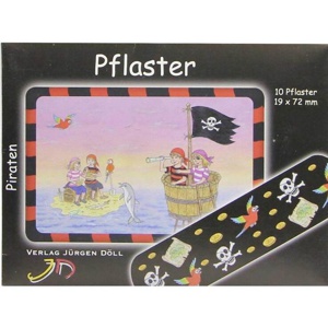 Kinderpflaster Piraten Briefchen, 10 St Pflaster Produktbild