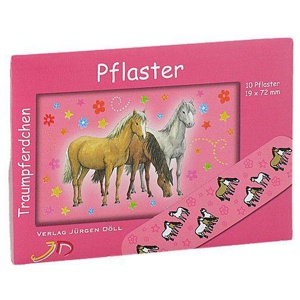 Kinderpflaster Traumpferdchen rot Briefchen Produktbild
