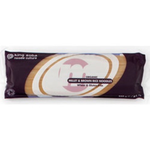 King Soba Hirse & Ris Nudler Ø 250 g produktbillede