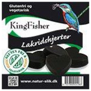 Kingfisher Lakridshjerter Glutenfri   90 g produktbillede