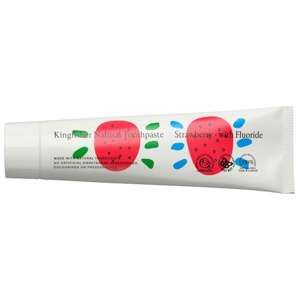 Kingfisher Tandkräm Jordgubb Barn Fluor 100ml produkt bild