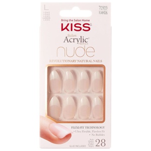 Kiss Salon Acrylic French Nude Revolutionary Natural Nails Long Sensibility produktbilde