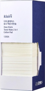 Klairs Toner Mate 2 in 1 Cotton Pad - 120 stk. produktbillede