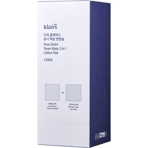 Klairs Toner Mate 2 in 1 Cotton Pad 120 pcs 1 pcs produktbillede