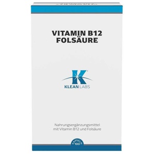 KLEAN LABS VITAMIN B12 FOLSÄURE 100 St Kapseln Produktbild