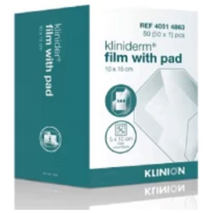 Kliniderm Film med sårpude 10x15 cm - 50 stk. produktbillede