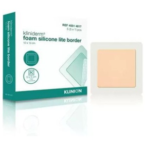 Kliniderm foam silic lit 10x10, 5 stk. produktbilde