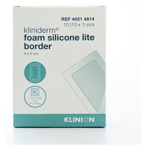 Kliniderm Foam Silikone Lite Border - 4x5 cm - 5 stk. produktbillede