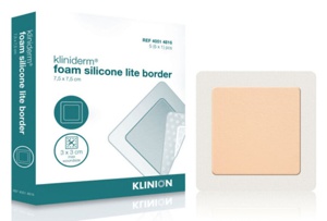 Kliniderm Foam Silicone Lite Border Skumbandasje 7,5x7,5cm 5 stk produktbilde