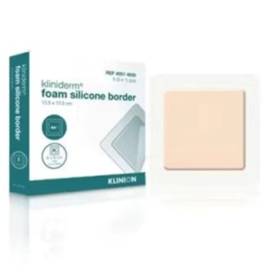 Kliniderm Foam Silikone Border 12,5x12,5 cm - 5 stk. produktbillede