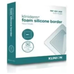 Kliniderm Foam Silikone Border 7,5x7,5 cm - 5 stk. produktbillede