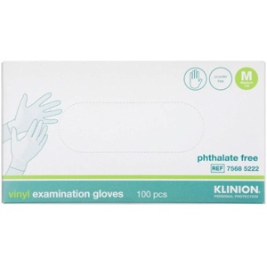 Klinion Protection Vinylhandsker Pudderfri, PHT Fri, Str. M 100 stk produktbillede