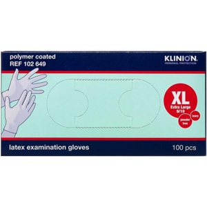 Klinion Protection Latexhandske Pudderfri X-Large 100 stk. produktbillede