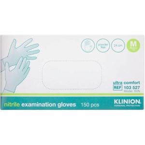Klinion Protection Nitrilhandsker Pudderfri str. M produktbillede