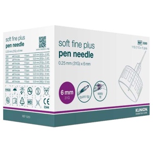 KLINION Soft fine plus Pen-Nadeln 31 G 0,25x6 mm Produktbild