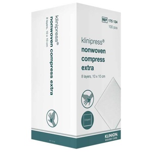 KLINION Vlieskompressen unsteril 10x10 cm 8lagig Produktbild