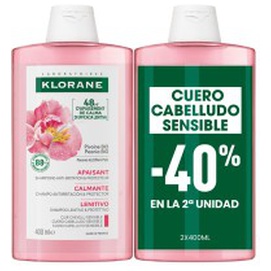 Klorane A La Peony Bio Soothing Shampoo Duo 2 X 400ml Produktbild