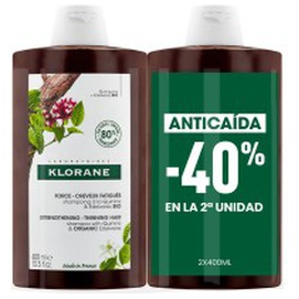 Klorane A La Quinine And Edelweiss Bio Strengthening Shampoo Duo 2 X 400ml Produktbild