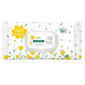 Klorane Bébé Gentle Cleansing Wipes 60 U Produktbild