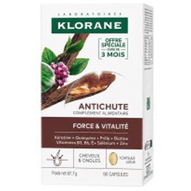 Klorane Quinine Anti-Hair Loss Food Supplement Strength & Vitality 90 Units Produktbild