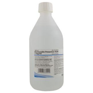 Klorhexidin Fresenius Kabi, kutan lösning 1 mg/ml, 1000 ml produkt bild
