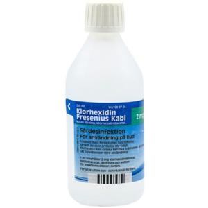 Klorhexidin Fresenius Kabi kutan lösning 2 mg/ml 250 ml produkt bild