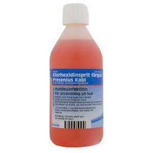 Klorhexidinsprit färgad Fresenius Kabi Kutan lösning produkt bild