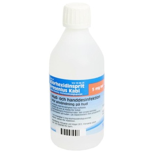 Klorhexidinsprit Fresenius Kabi, kutan lösning 5 mg/ml 250 ml produkt bild