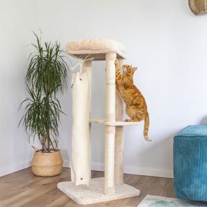 Klösmöbel med Klättersäck och Liggplats - Beige produkt bild