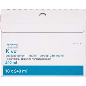 Klyx Rektalvæske 1 + 250 mg/ml 2400 ml produktbillede