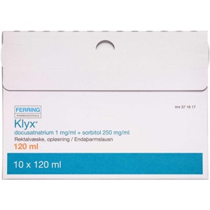 Klyx Rektalvæske 1 + 250 mg/ml 1200 ml produktbillede