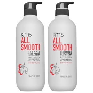 KMS AllSmooth Duo Shampoo 750 ml + Conditioner 750 ml 1500 ml produktbillede